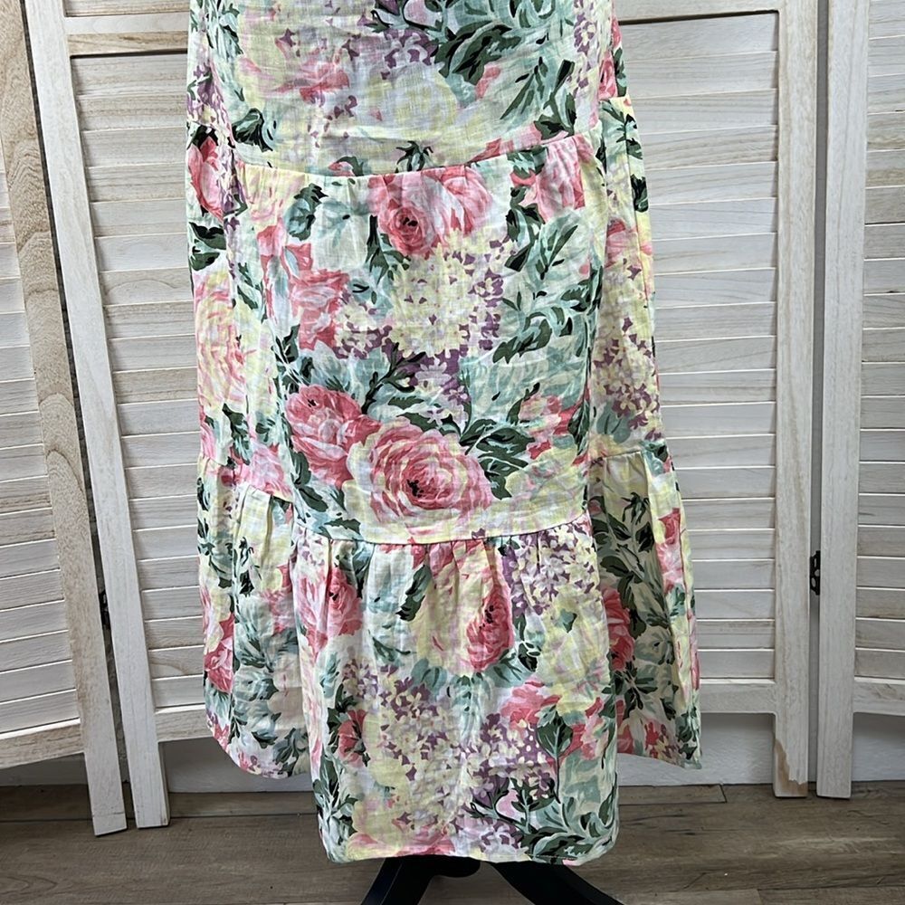 Faithful The Brand De Christian Venissa Floral Linen Midi Dress 6 - Picture 9 of 14